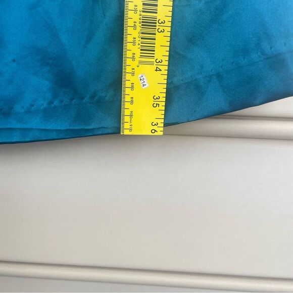 Nanette Lepore Darjeeling Teal Bronze Beaded Embellished Boho Silk Dress Size 12 - Picture 14 of 15